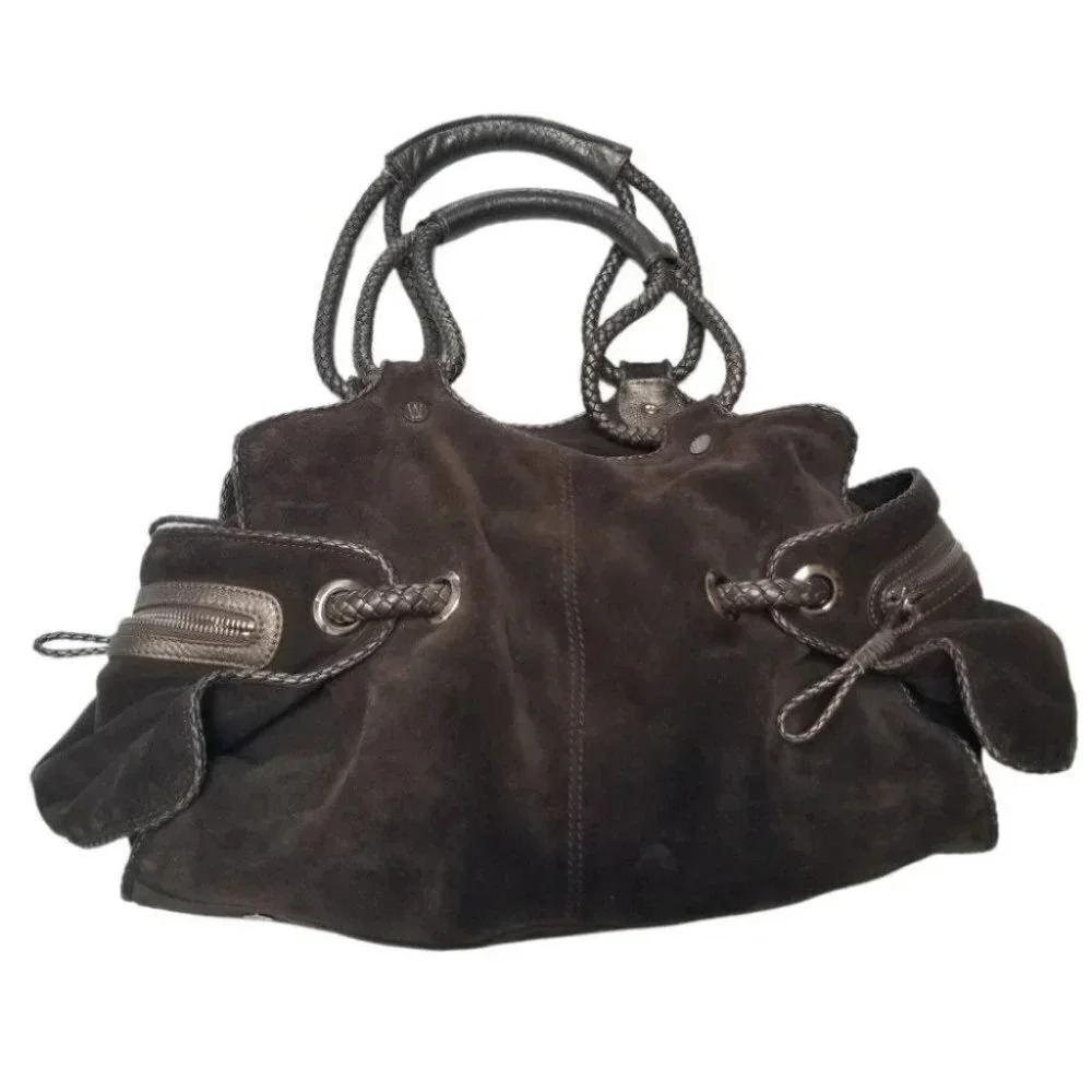 STUART Weitzman Brown Woven Leather Bag